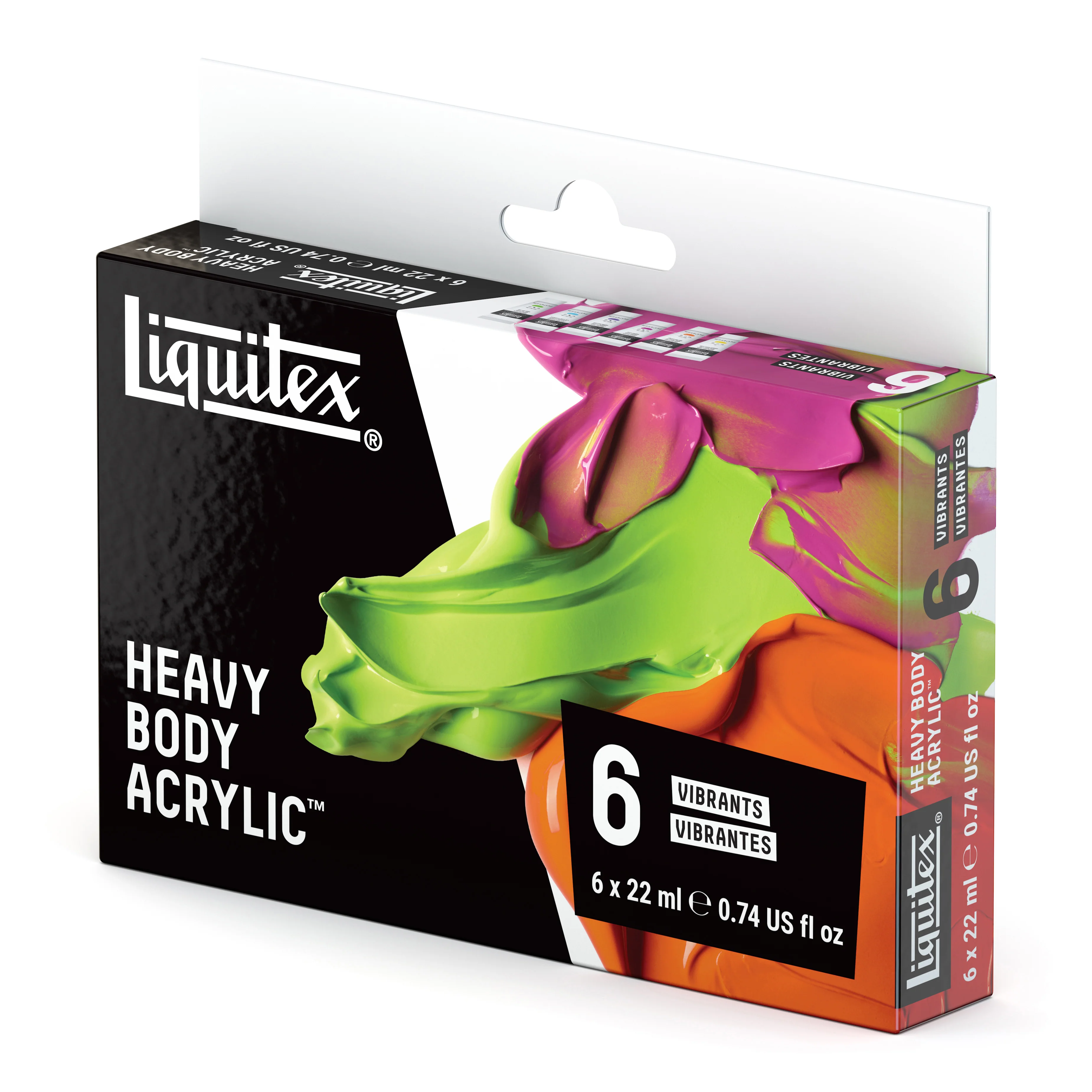 Set de 6 tubes de 22ml de peinture acrylique Liquitex Heavy Body couleurs vibrantes - Image 3