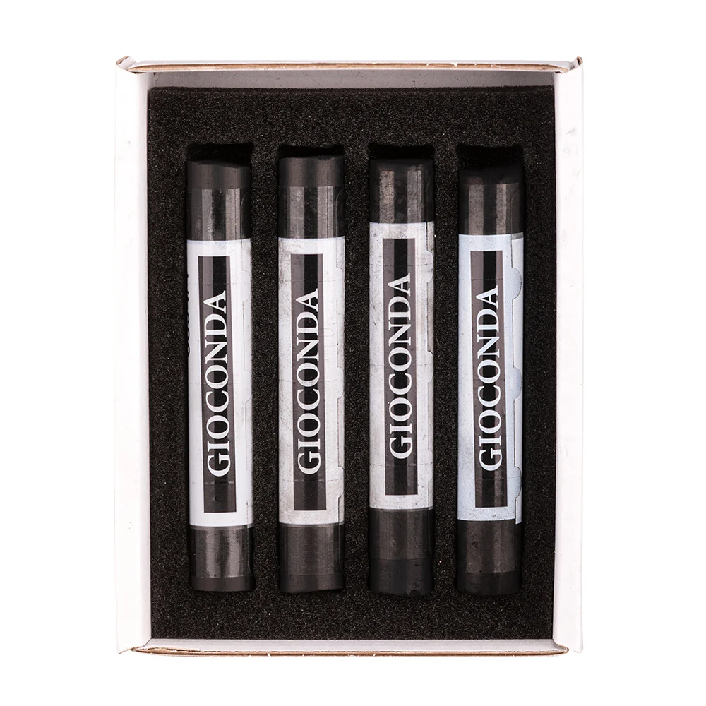 Assortiment de 4 fusains compressés Ø12 mm - Image 2