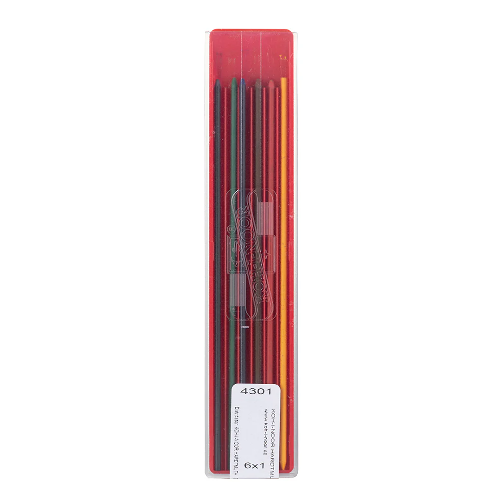 Assortiment de 6 mines de couleurs Ă2 mm