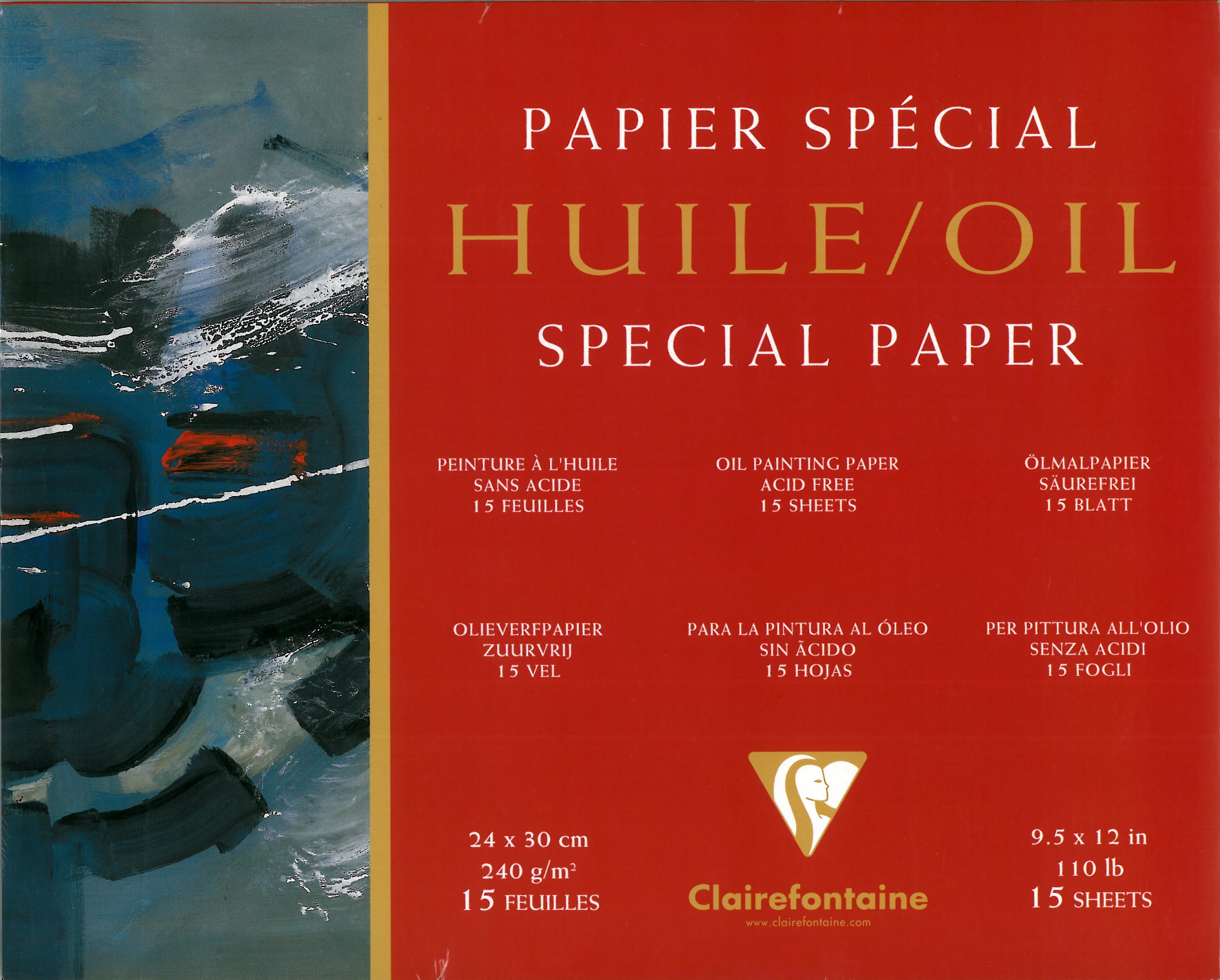 Bloc huile - 15 feuilles - 240g/m² - Collé 4 côtés - 3 formats - Image 3