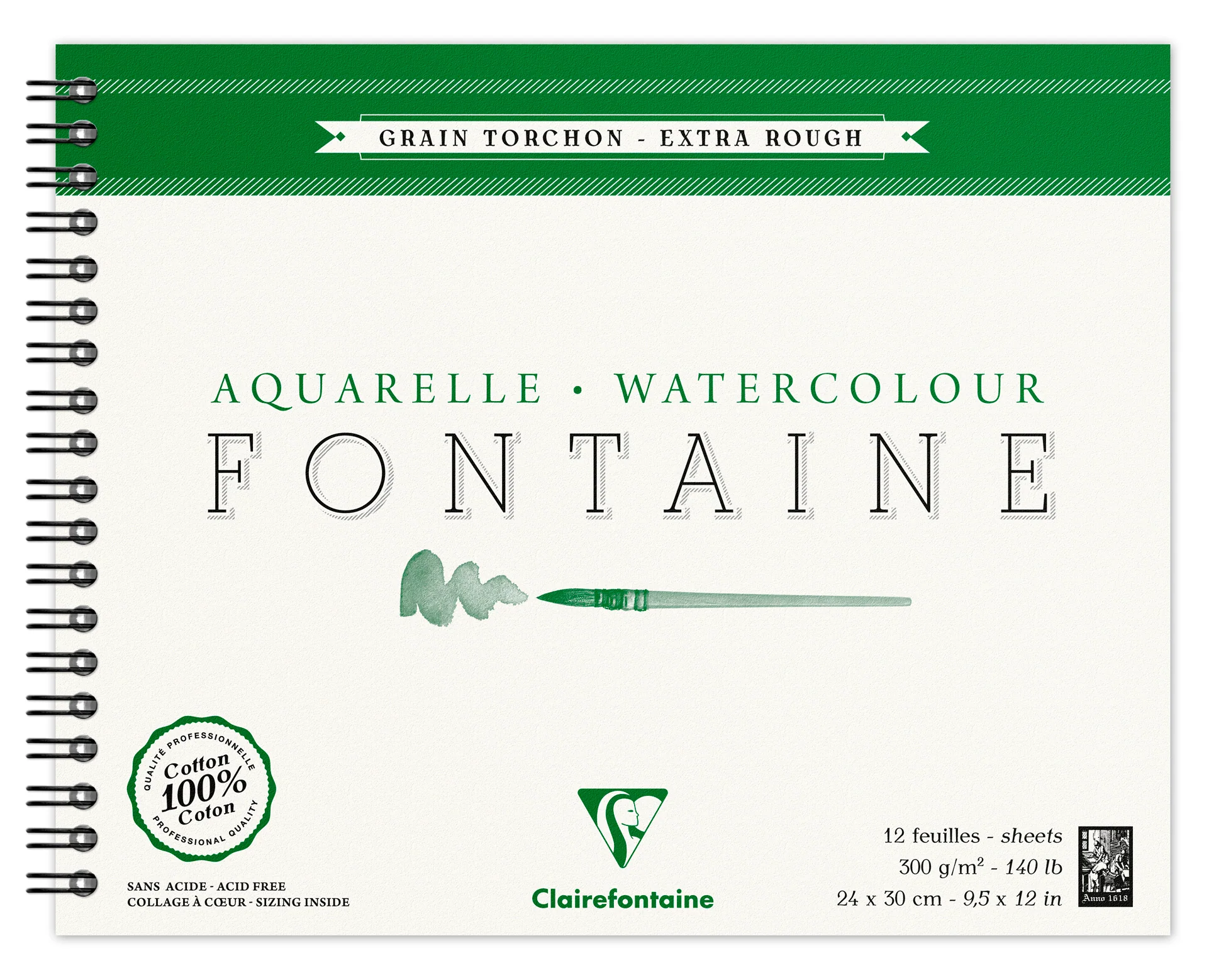 Bloc aquarelle Fontaine Grain Torchon 300g/m² - Image 3