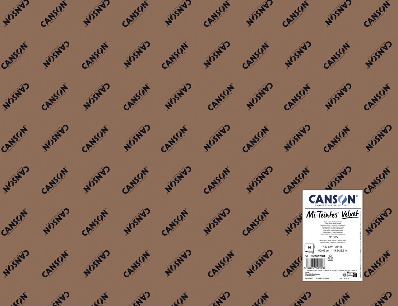 Feuilles Mi-Teintes Velvet 50x65cm - 430gr - 14 couleurs - Image 10
