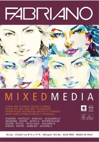 Bloc Mixed media A5/A4 ou A3 - 250g/m² - 40 feuilles - Image 2