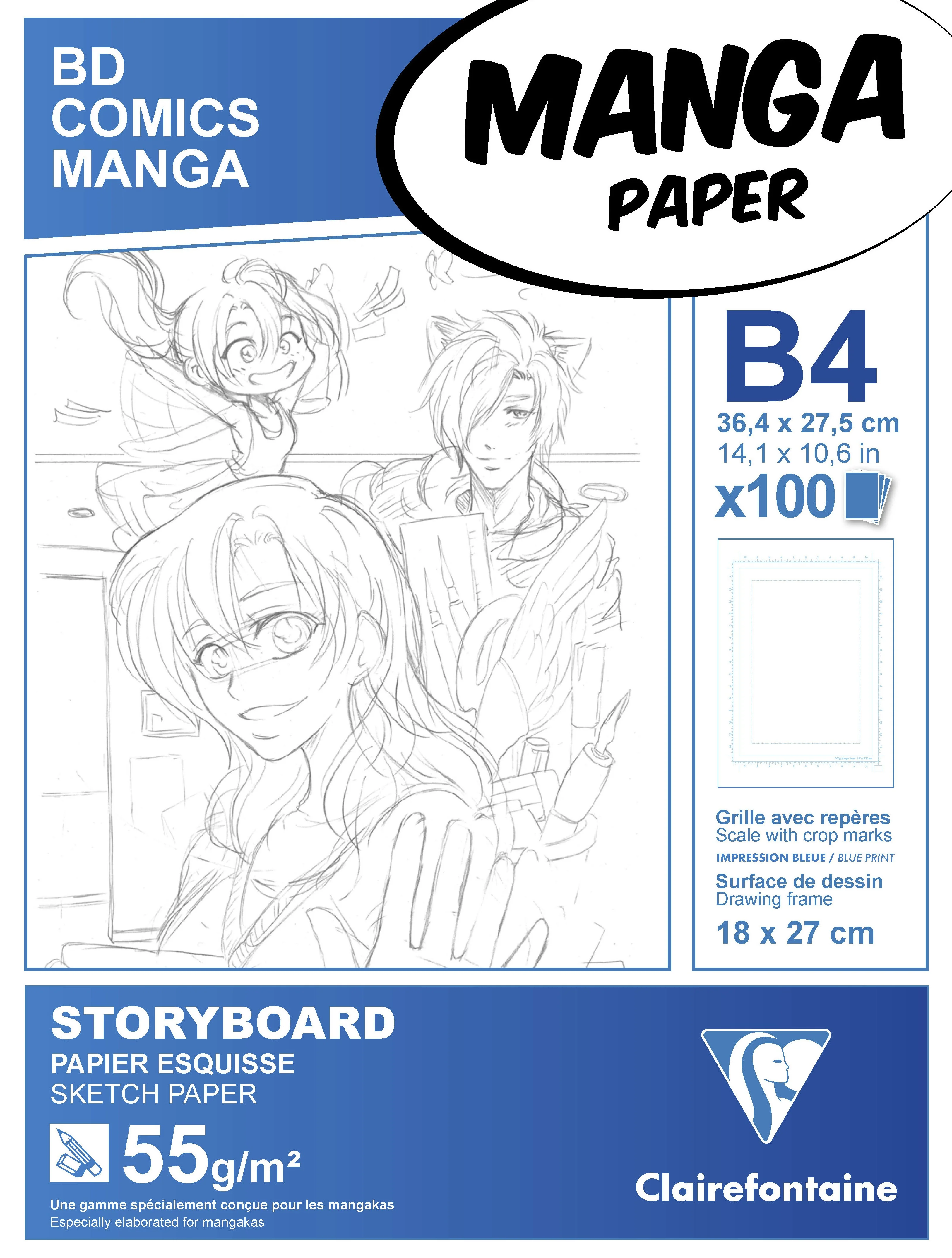 Bloc storyboard Manga paper 100 feuilles - Image 3