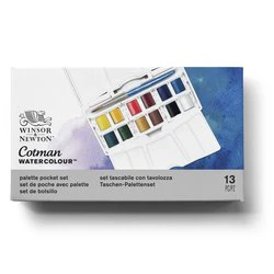 Boîte de peinture aquarelle fine 12 1/2 godets Pocket Plus Cotman - Image 2