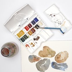 Boîte de peinture aquarelle fine 12 1/2 godets Pocket Plus Cotman - Image 4