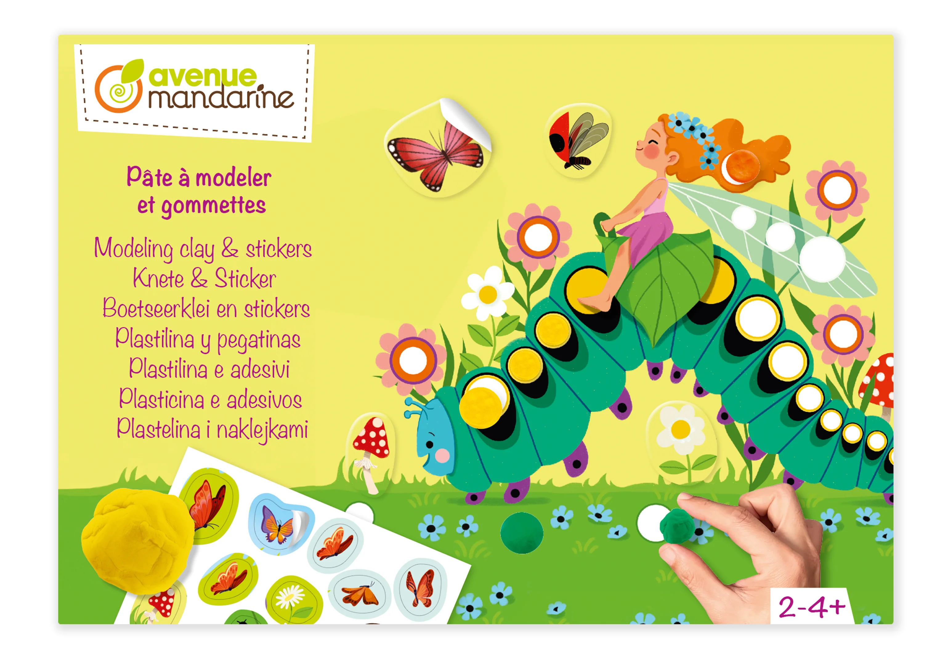 Boîte créative pâte à modeler & gommettes thème Fées
