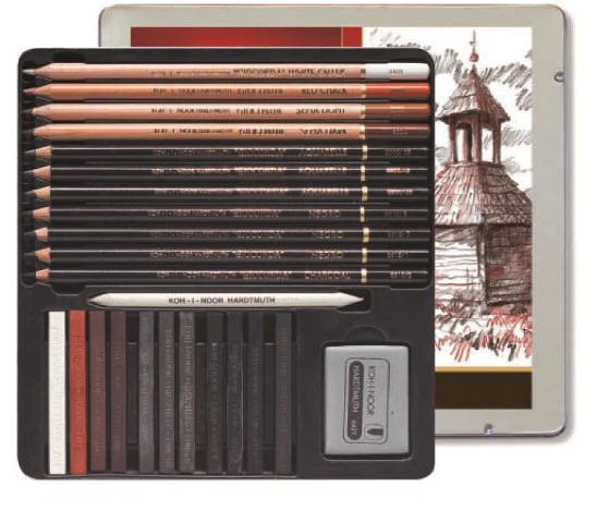 Boîte de 24 crayons graphite