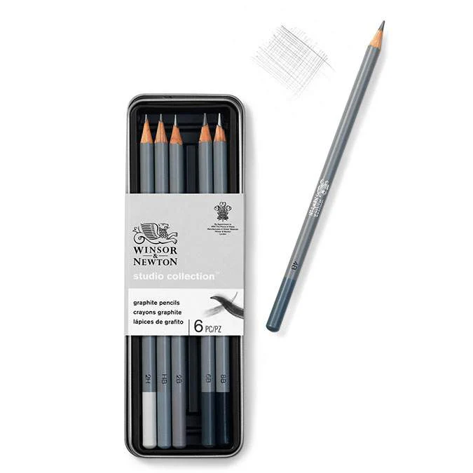 Boîte métal de 6 crayons graphite Studio collection - Image 2
