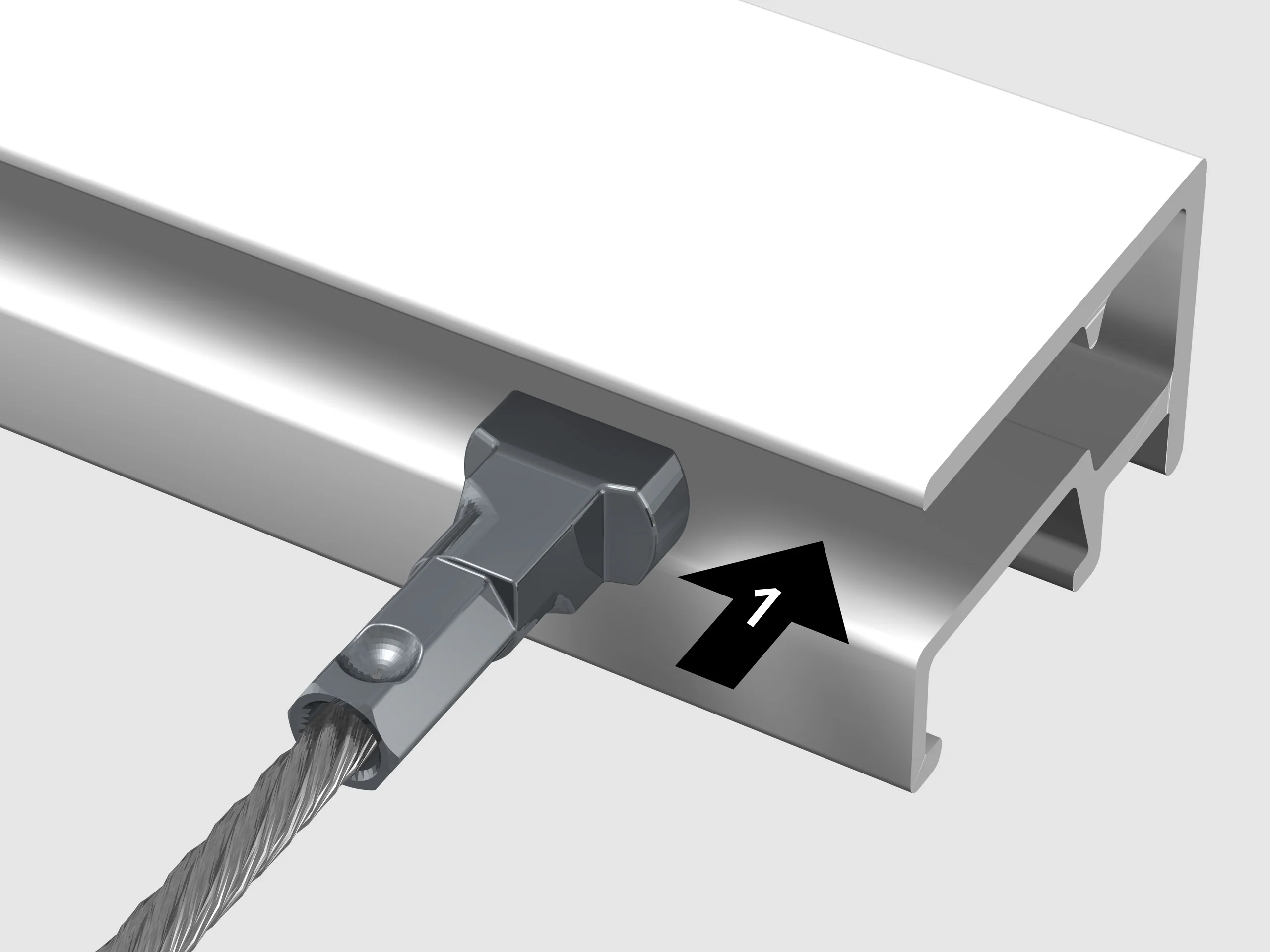 Câble de suspension acier 2mm, tête Twister d'Artiteq - Image 2