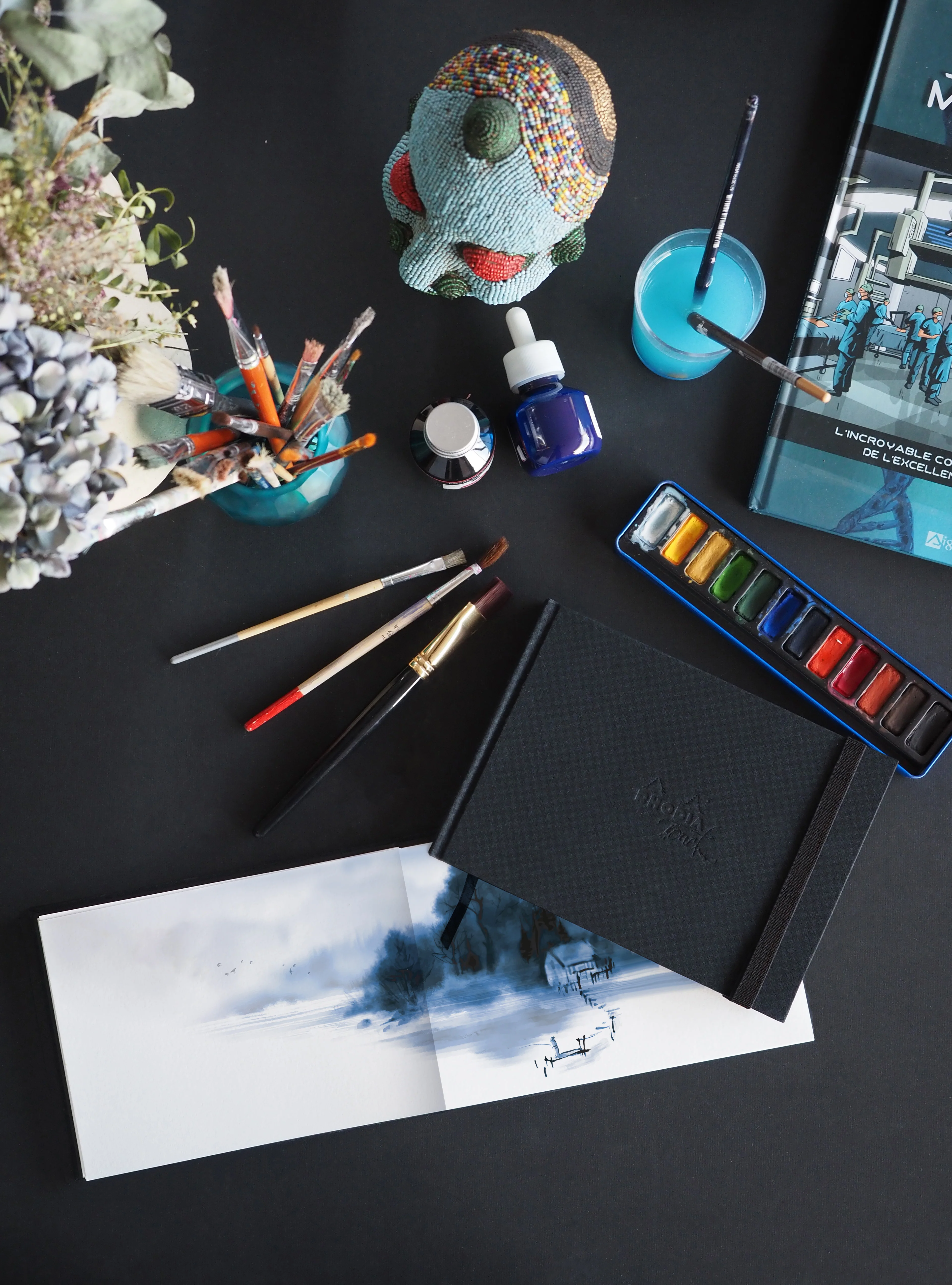 Carnet Aquarelle Rhodia Touch - A6 - Paysage - 40 pages - 300g/m² - 100% coton - Grain fin - Image 5