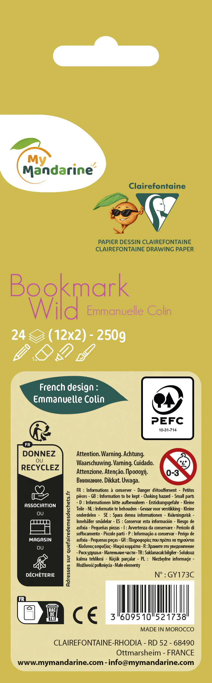 Carnet coloriage Wild - 24 feuilles - 300gr - Image 3