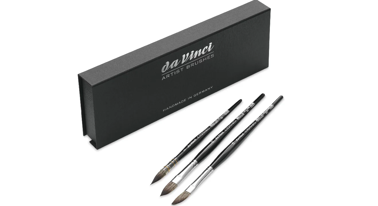 Coffret cadeau de 3 pinceaux aquarelle Casaneo - Da Vinci - Image 2