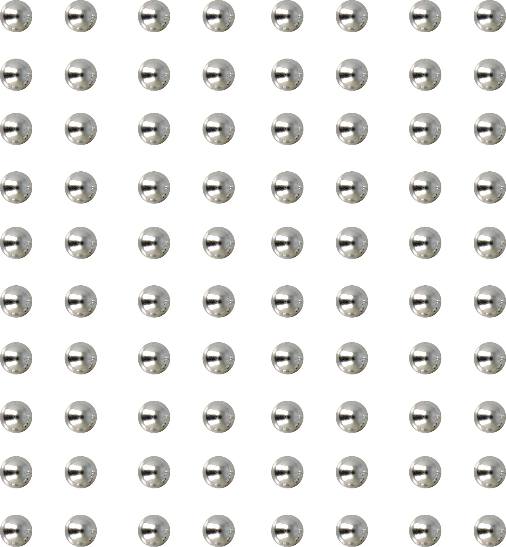 80 perles adhésives argent - Image 2