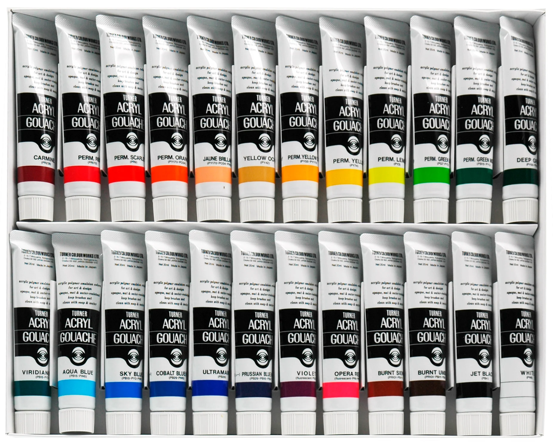 Acryl Gouache extra-fine de Turner - Set basique de 24 tubes 20 ml - Image 3