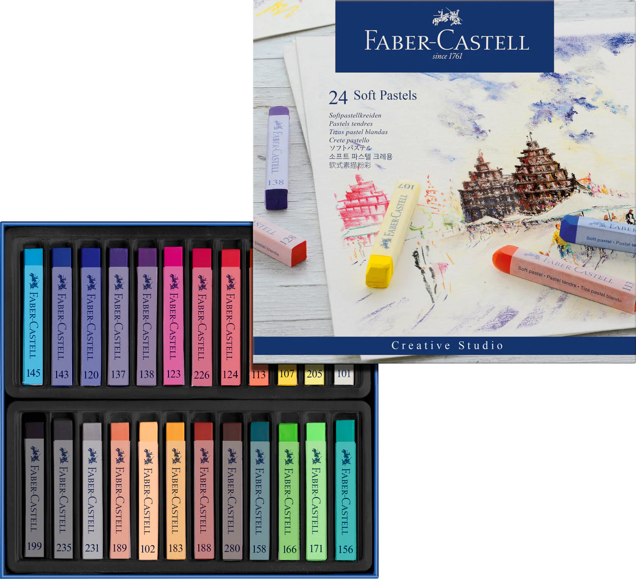 Boîte de 24 pastels tendres Créative Studio
