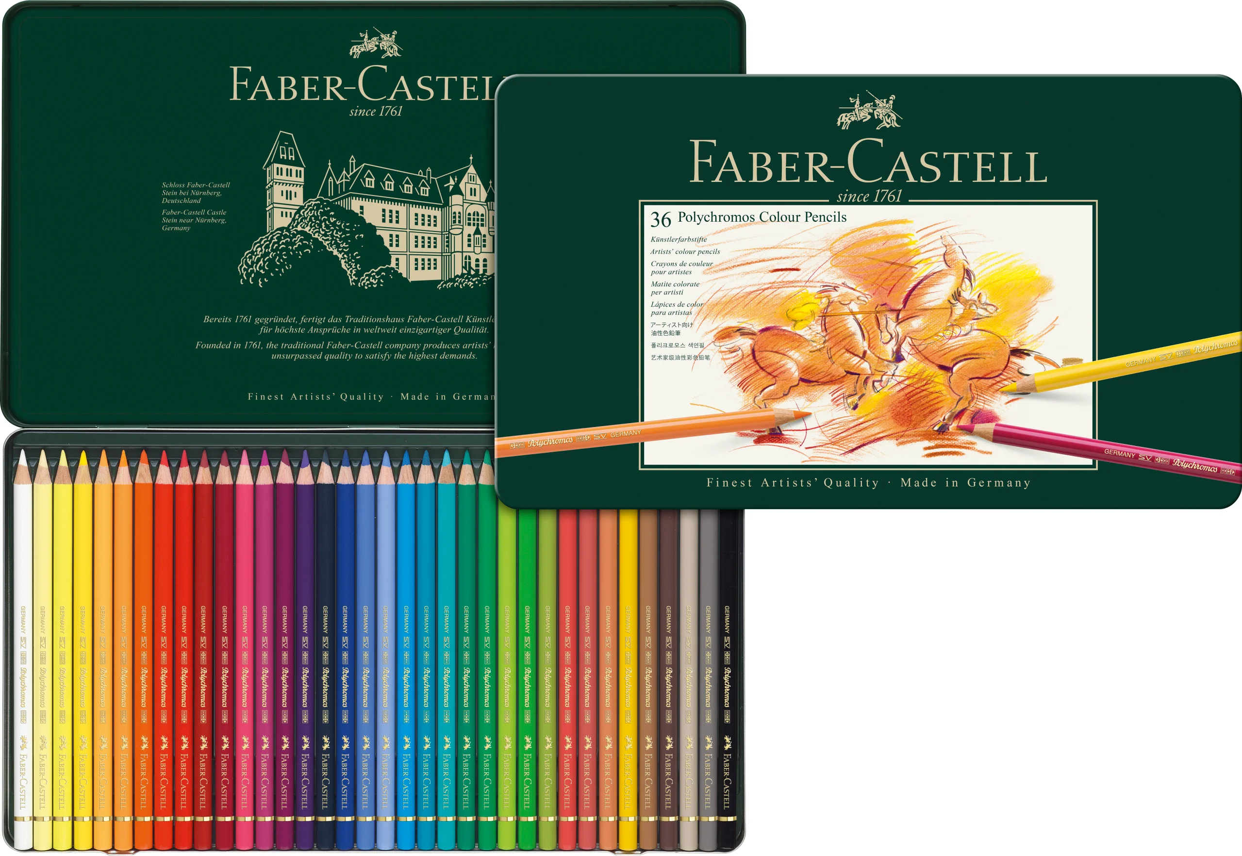 BoĂźte de 36 crayons de couleurs Polychromos