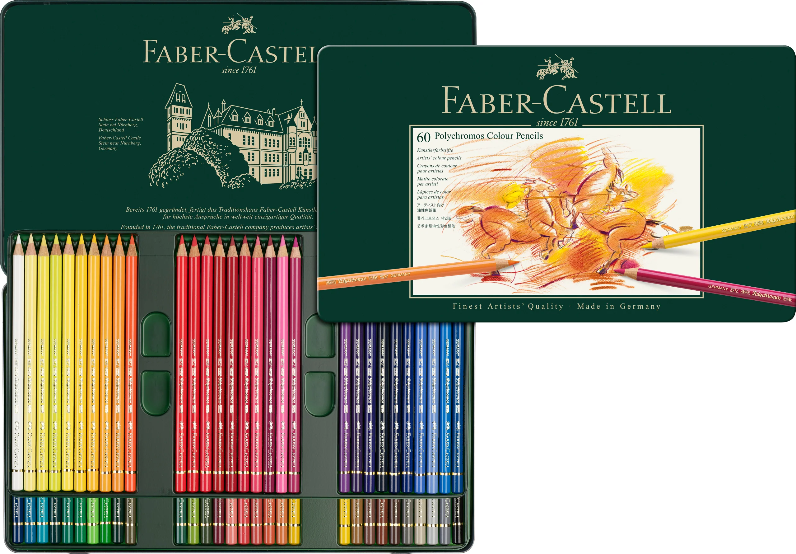 BoĂźte de 60 crayons de couleurs Polychromos