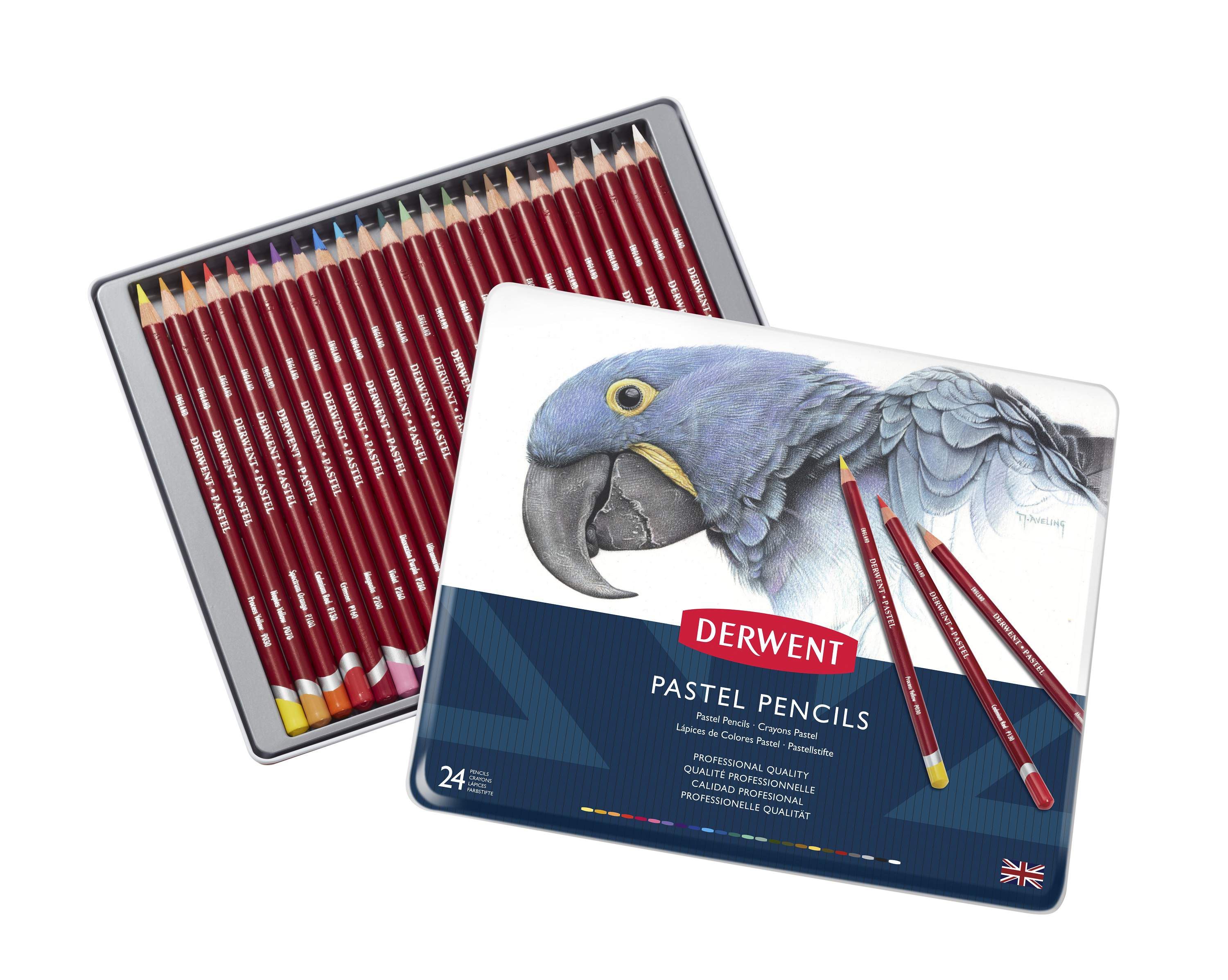 Boîte de 24 crayons pastels