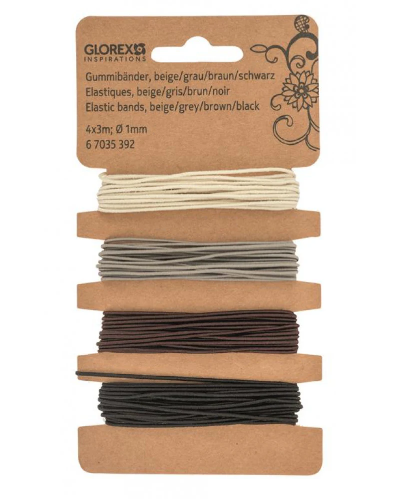Elastiques 4x3m; Ă 1mm beige/gris/brun/noir