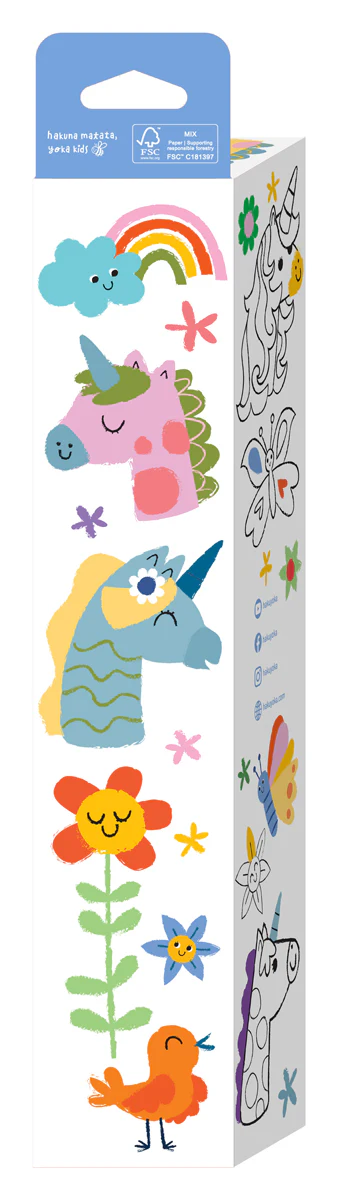 Kit de rouleau de couleur Haku Yoka "Licorne Fantastique"+ accessoires 30 x 300 cm - Image 2