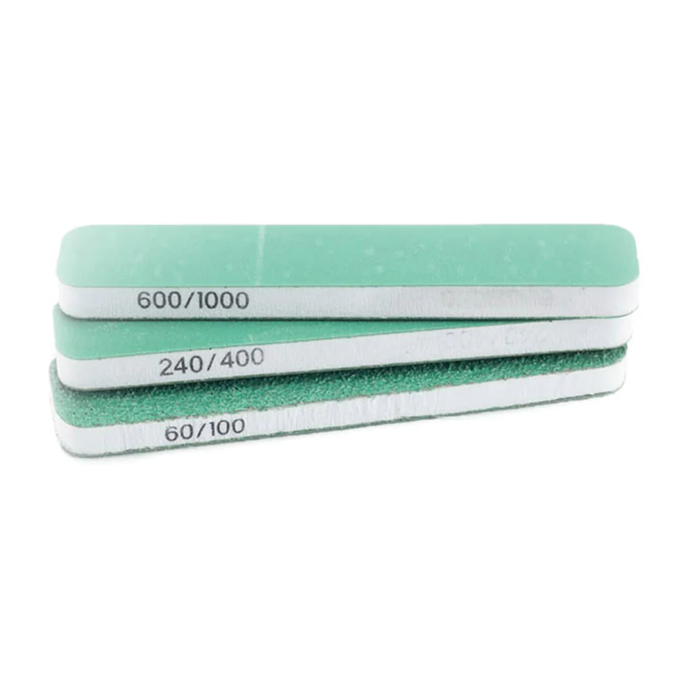 3 blocs de ponçage 90x19x6mm double face & double grain