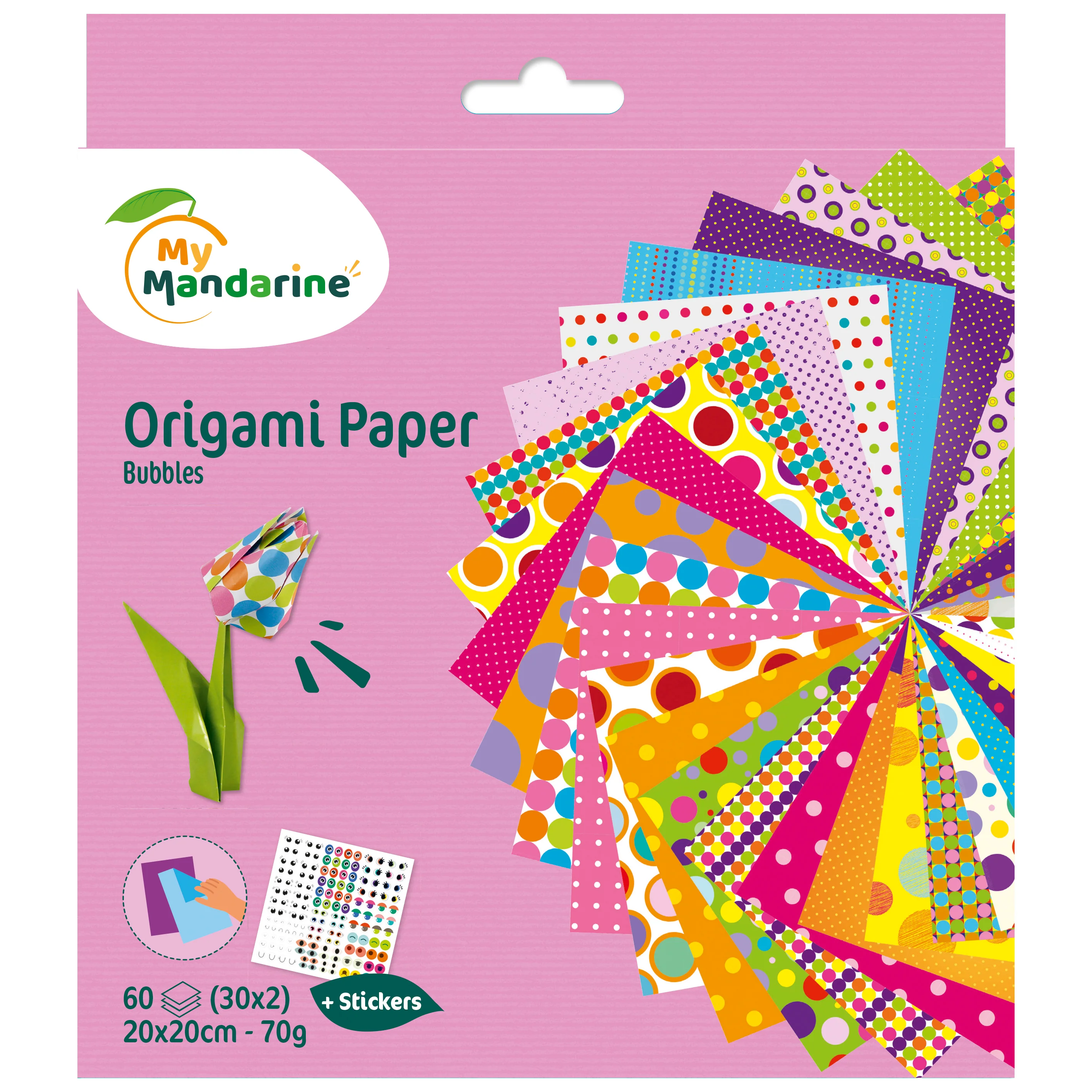 Papier origami 20x20cm bubbles