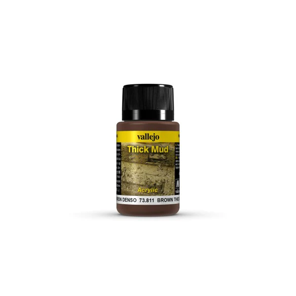 Peinture effets temps 40 ml : boue épaisse marron