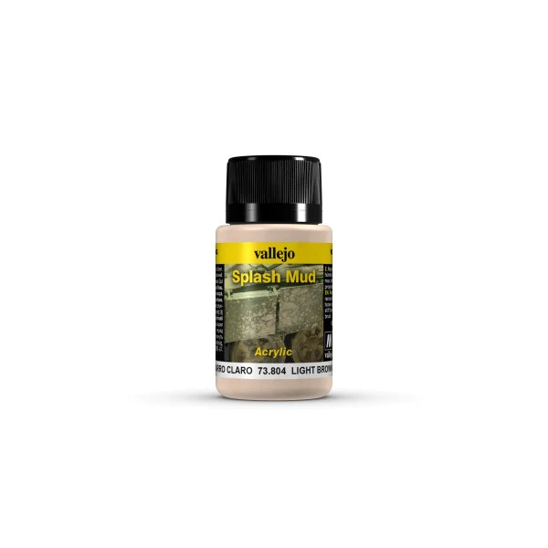 Peinture effets temps 40 ml : projections boue marron clair