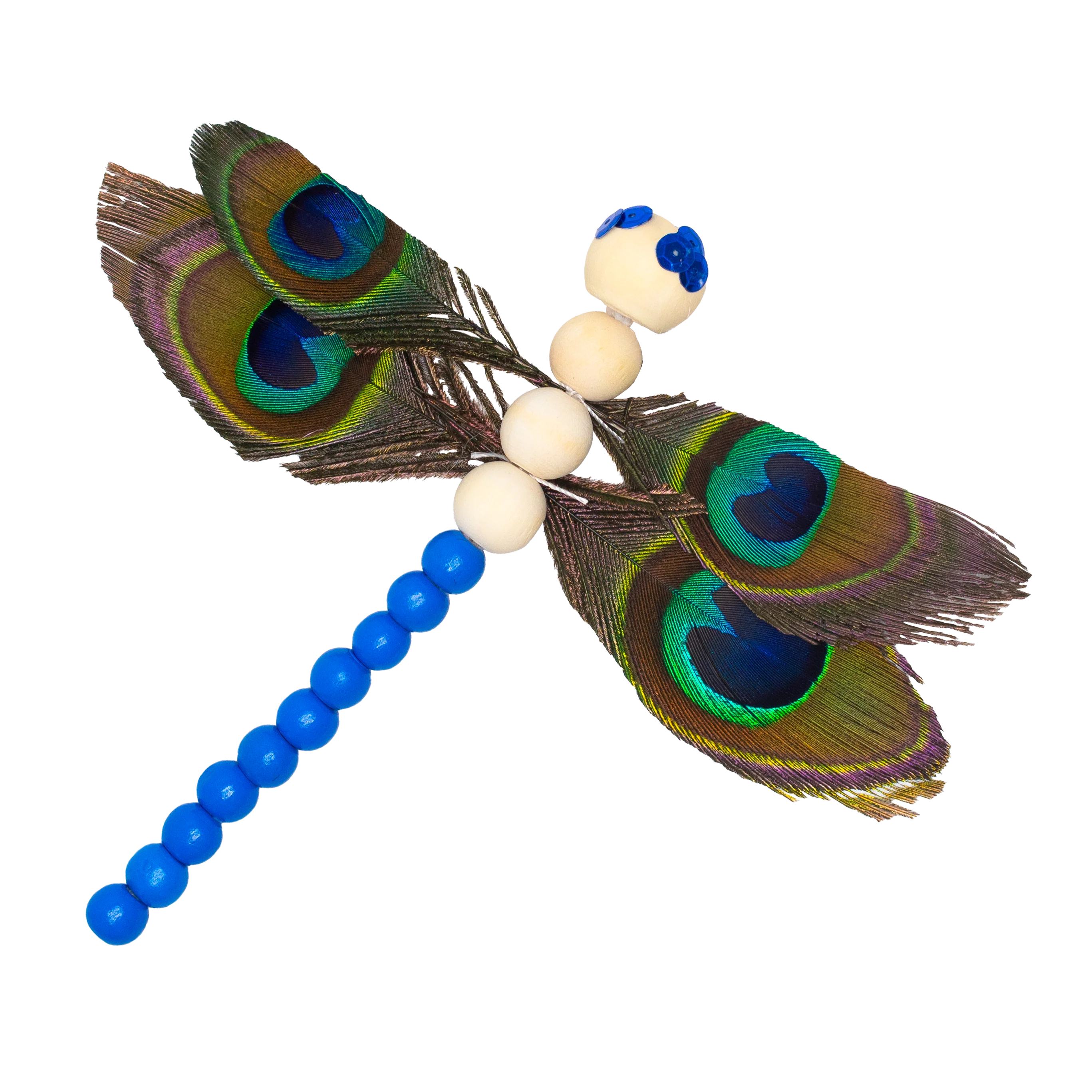 Plumes de paon naturelles (x 3) - Image 5