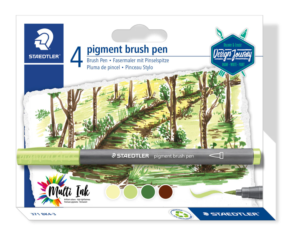 Set de 4 feutres Pigment Brush 371 nature