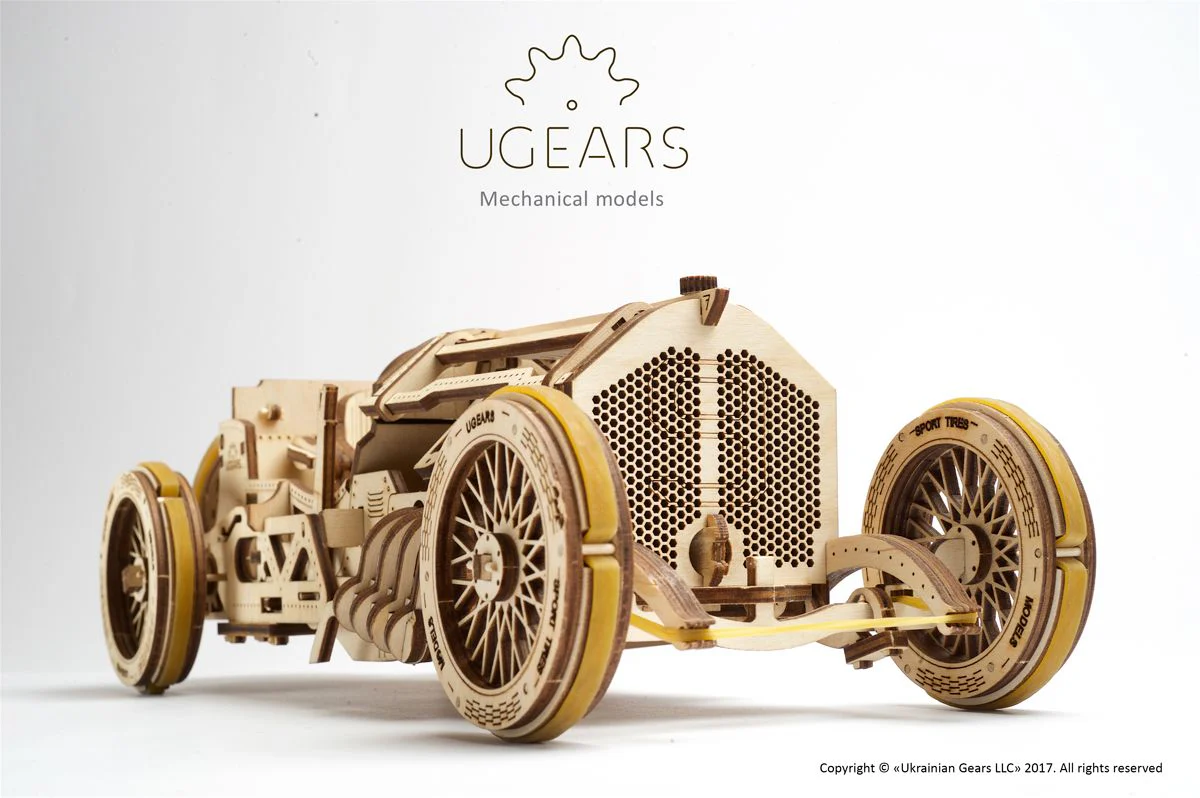 Kit maquette à construire Ugears Voiture de course U9 - Image 3