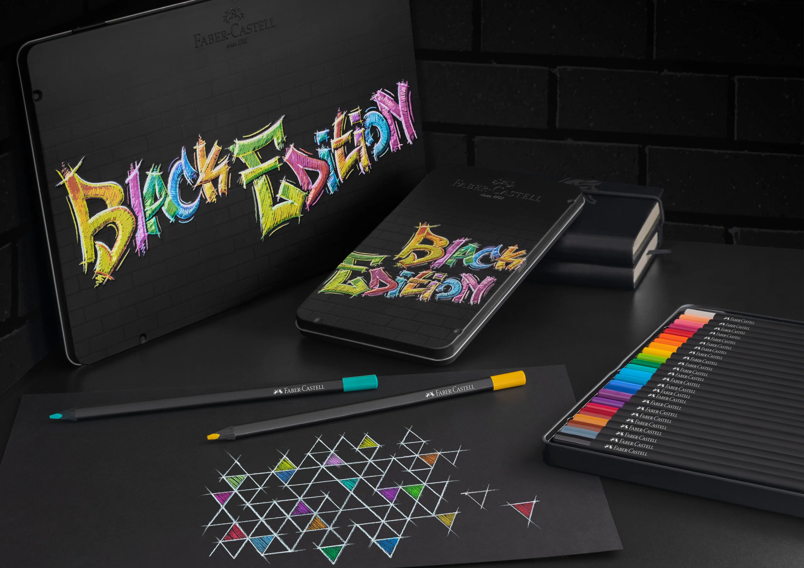Boîte métal de 12 Crayons de couleurs Black Edition - Image 4