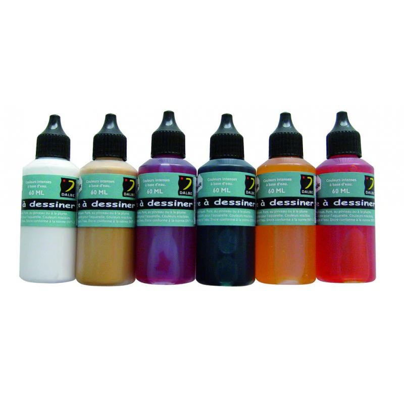 Encre Ă dessiner 60ml set 5 primaires