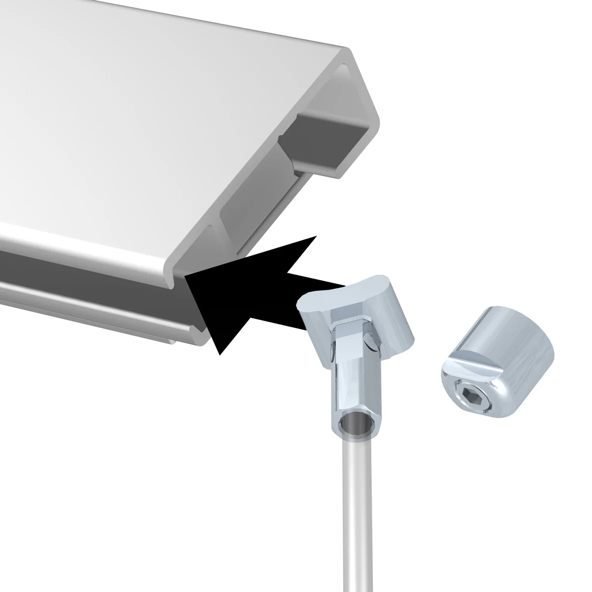 Ensemble de suspension pour Click Rail ou Top Rail incliné d'Artiteq - Image 3
