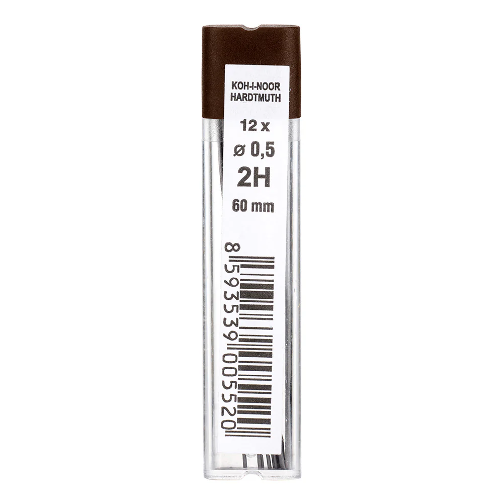 Etui de 12 mines graphite ø0,5mm 2H