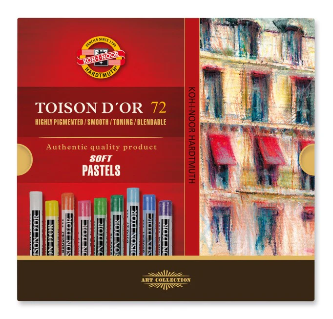 Etui de 72 pastels ronds Ă9 mm