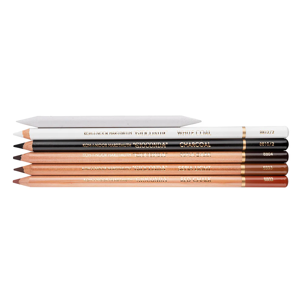Etui de 6 crayons beaux-arts - Teintes brunes - Image 2