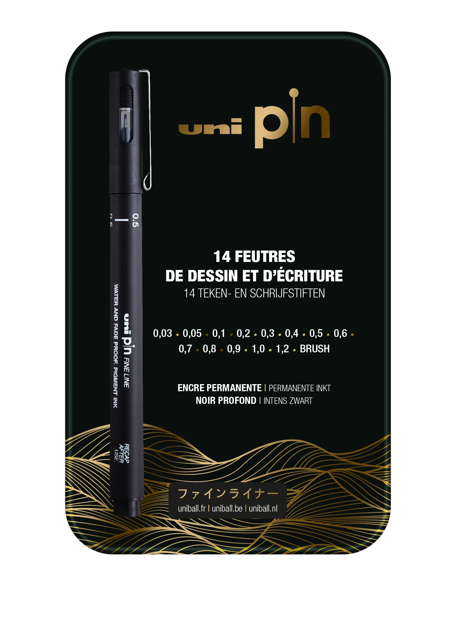Feutre Uni-Pin x14