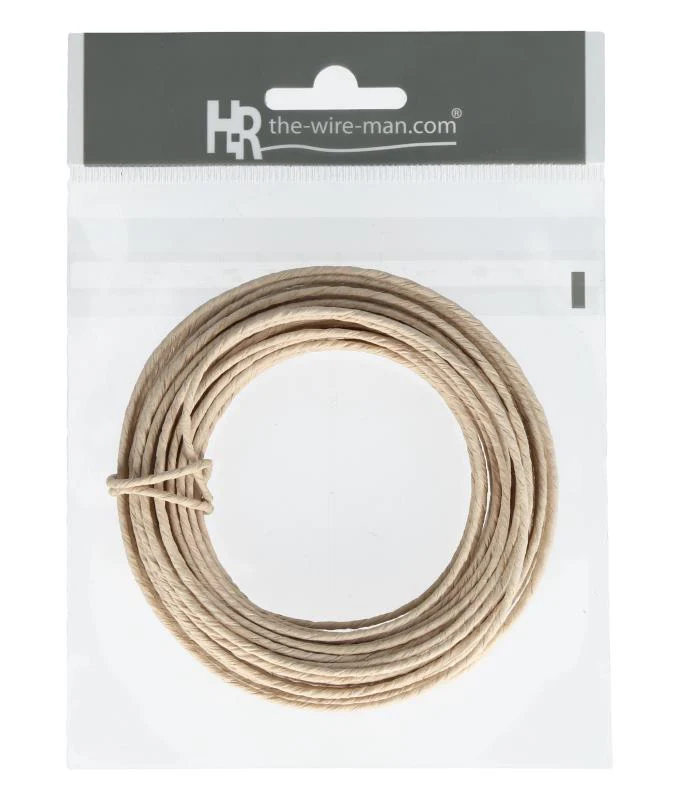 Fil métal recouvert par du papier blanc ou naturel 2mm x 10 m - Image 3