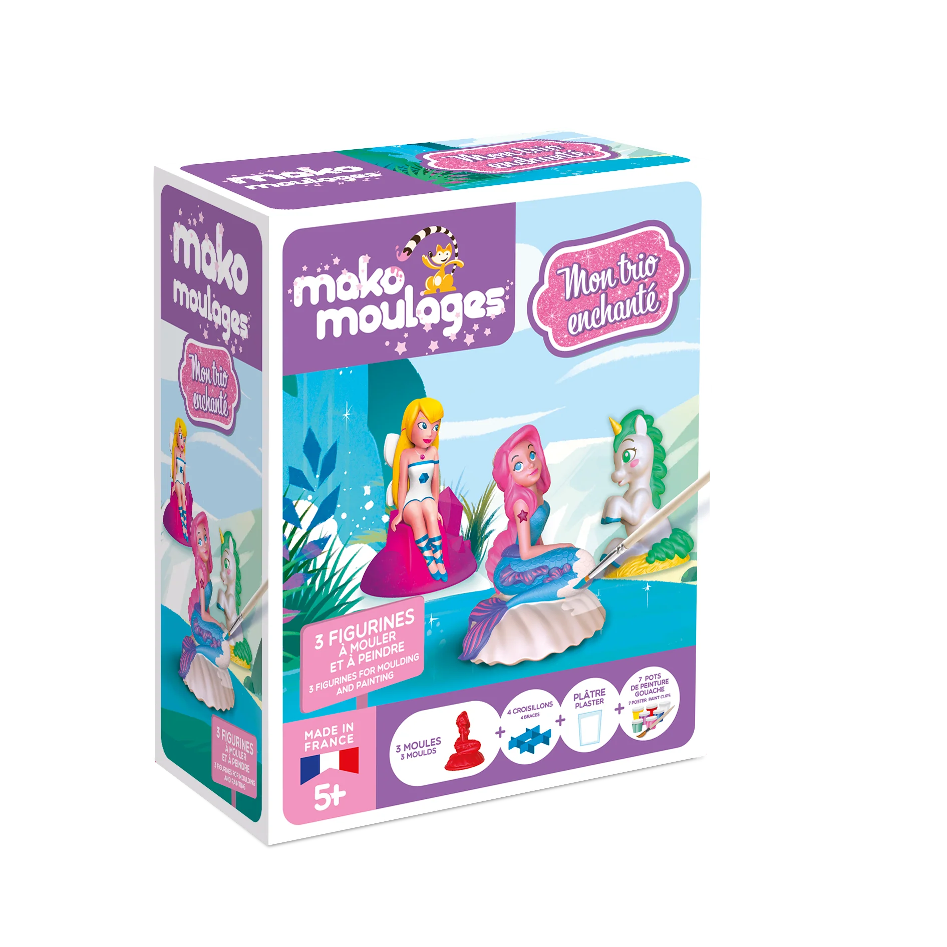 Coffret 3 moules Mon Trio Enchanté