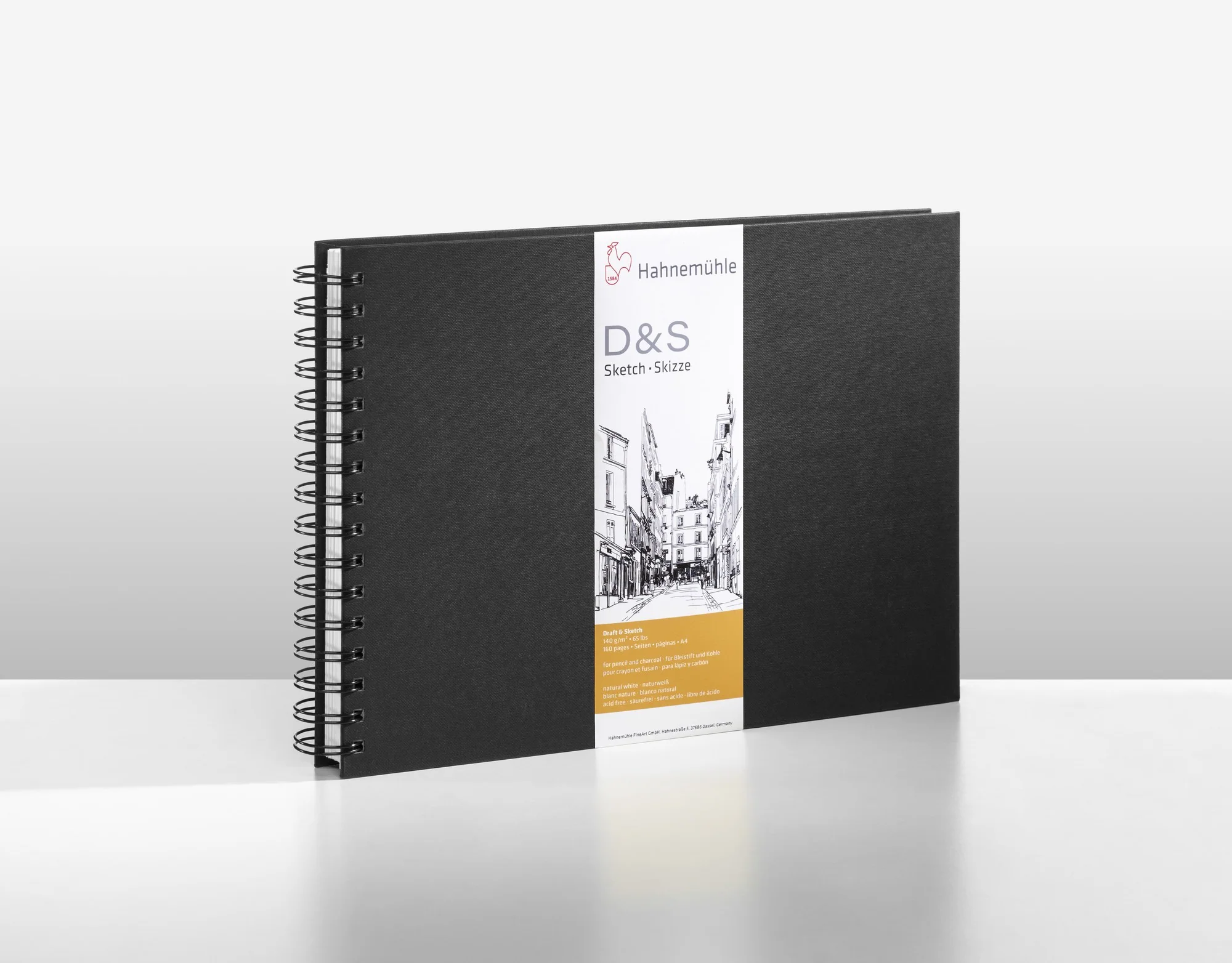 Livres de croquis D&S 80 feuilles 140g/m² couleur noire format portrait/paysage - Image 4