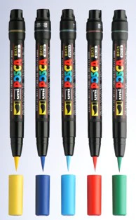 Marqueur POSCA pointe pinceau PCF350  à l'unité - Image 3