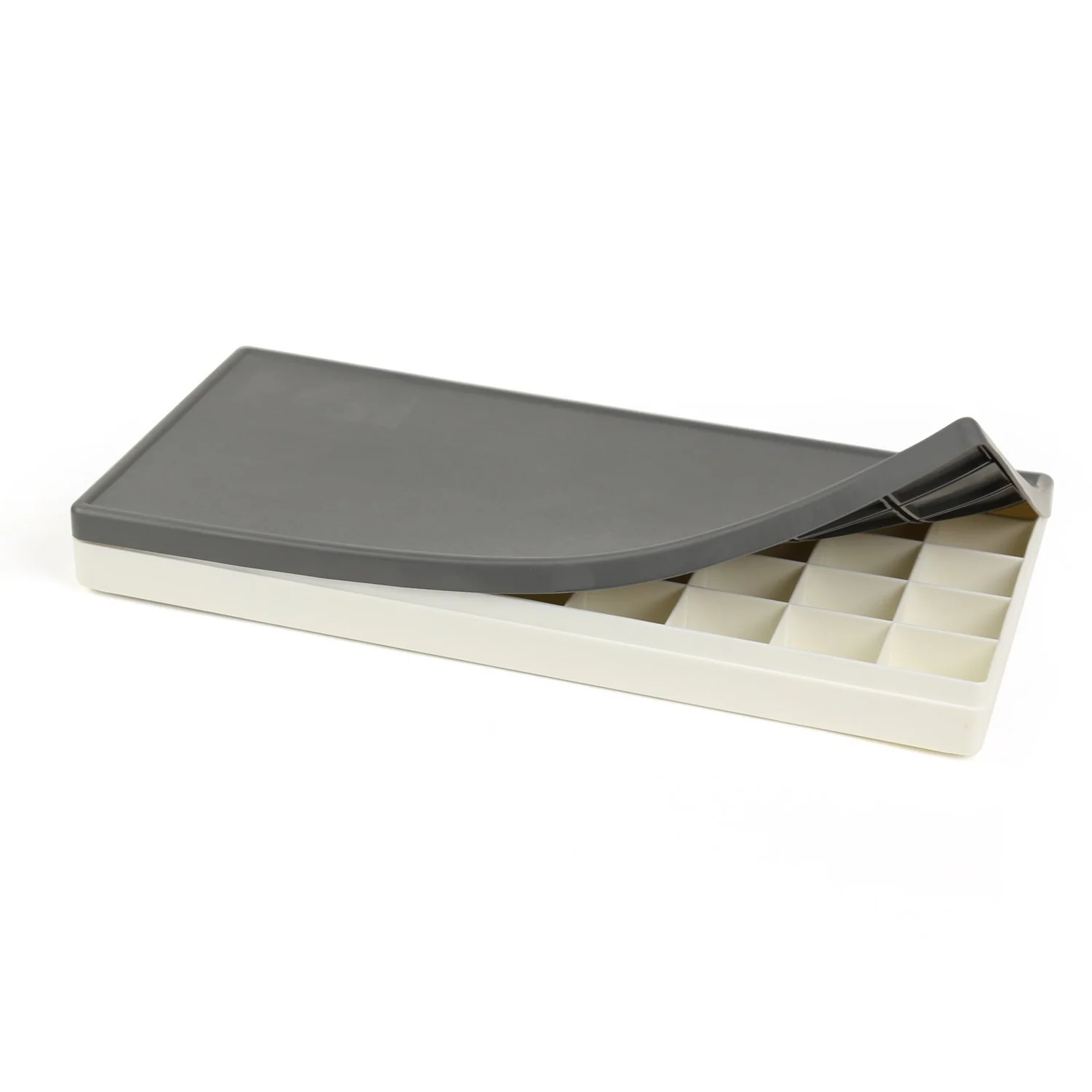 Palette rectangulaire plastique compartimentée