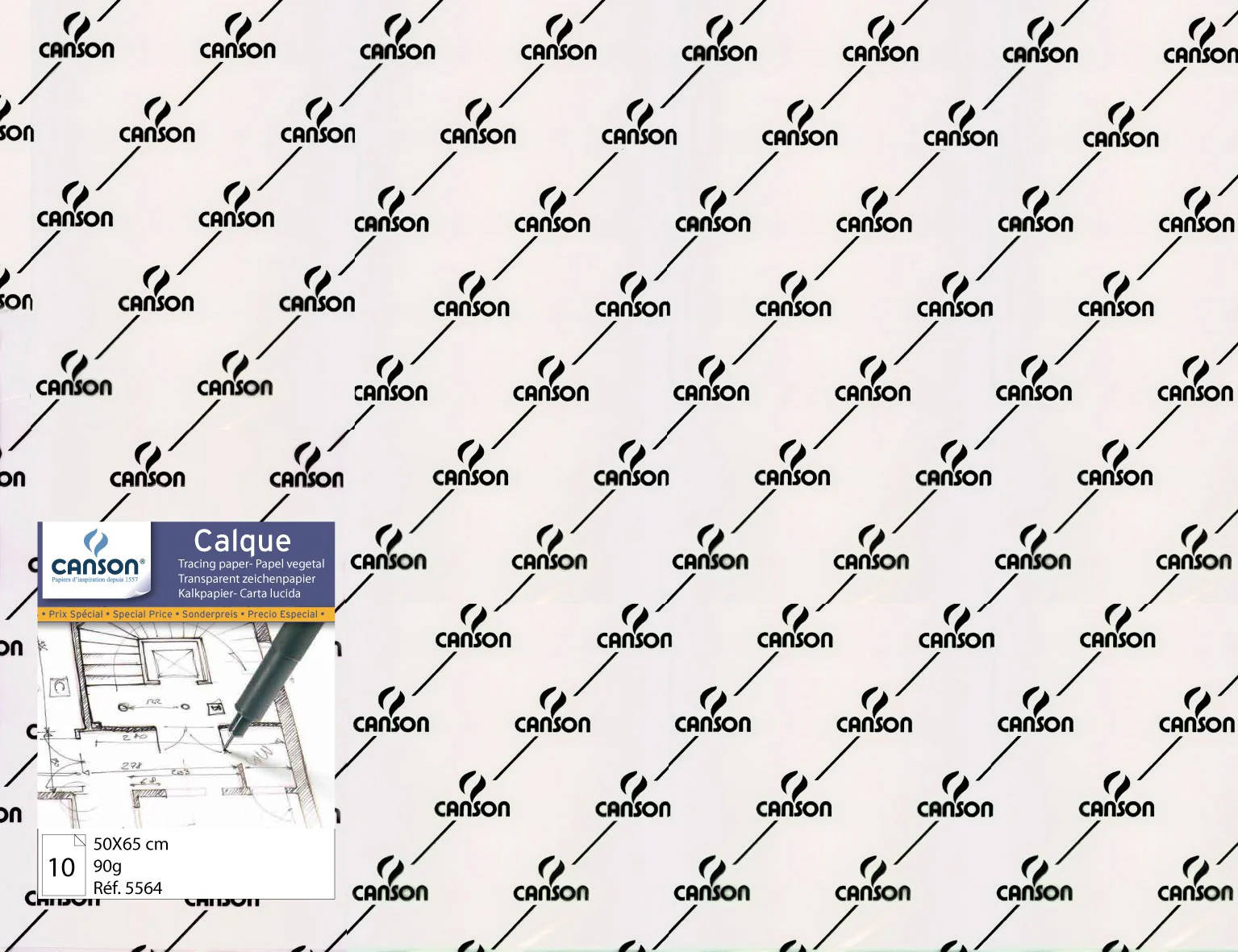 Papier Calque satin 50x65 10 feuilles
