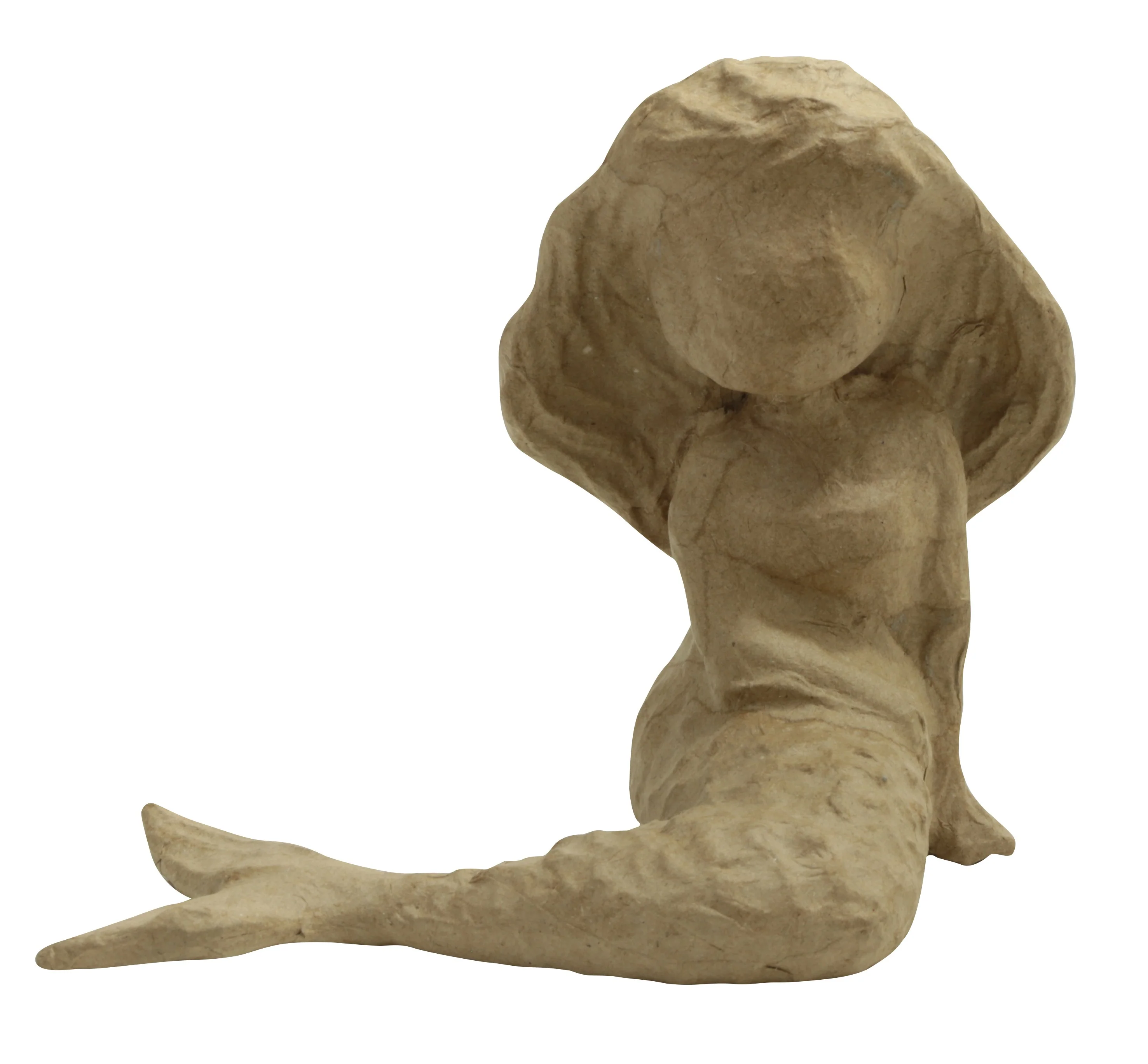 Papier maché déco Sirène 11.5 x 17 x 15.5 cm