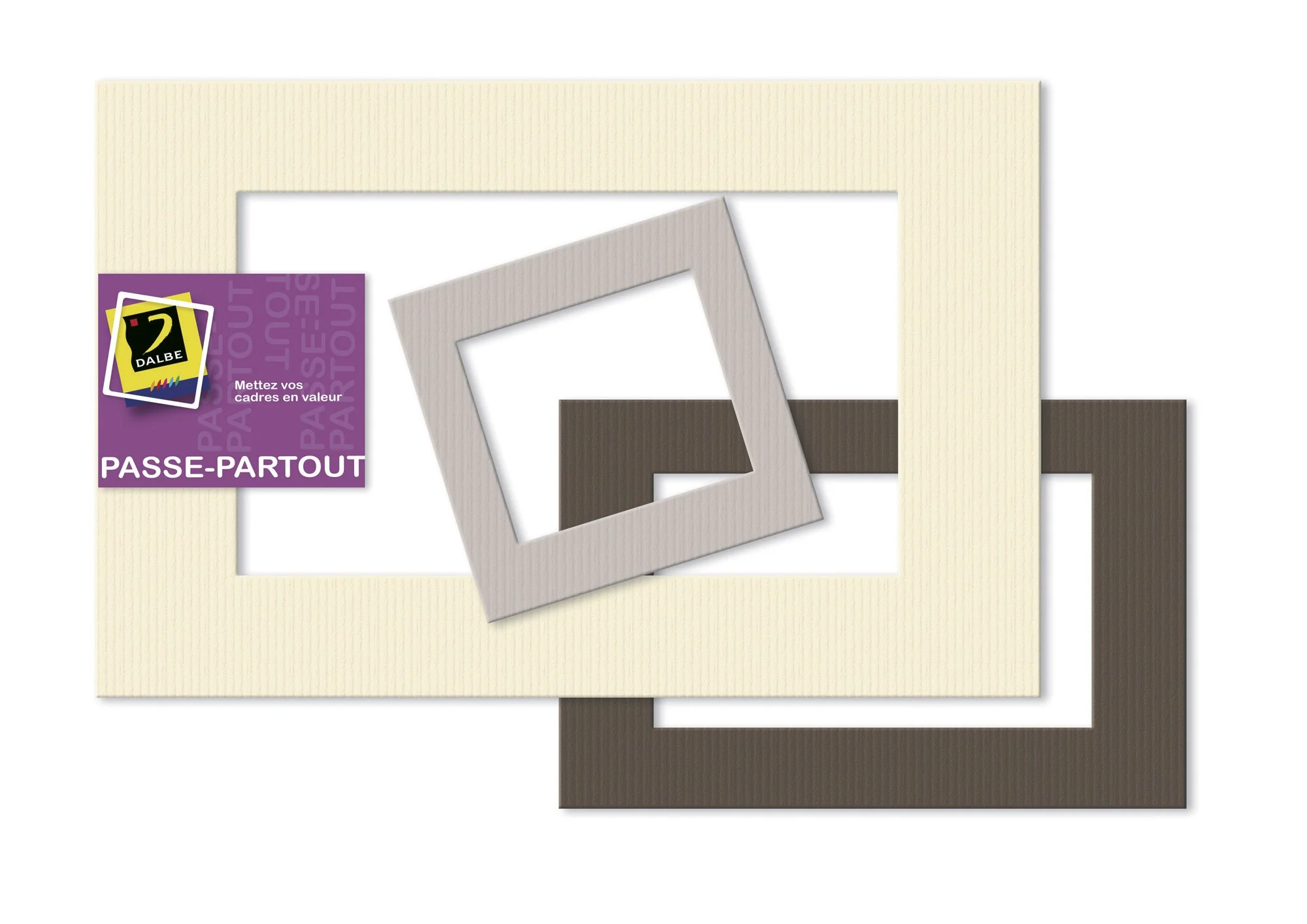 Passe-partout gris perlé
