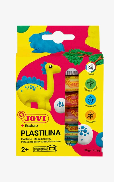 Pâte à modeler plastilina x6 15g Jovi explore