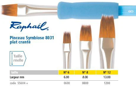 Pinceau Symbiose 8031 plat cranté - Image 2