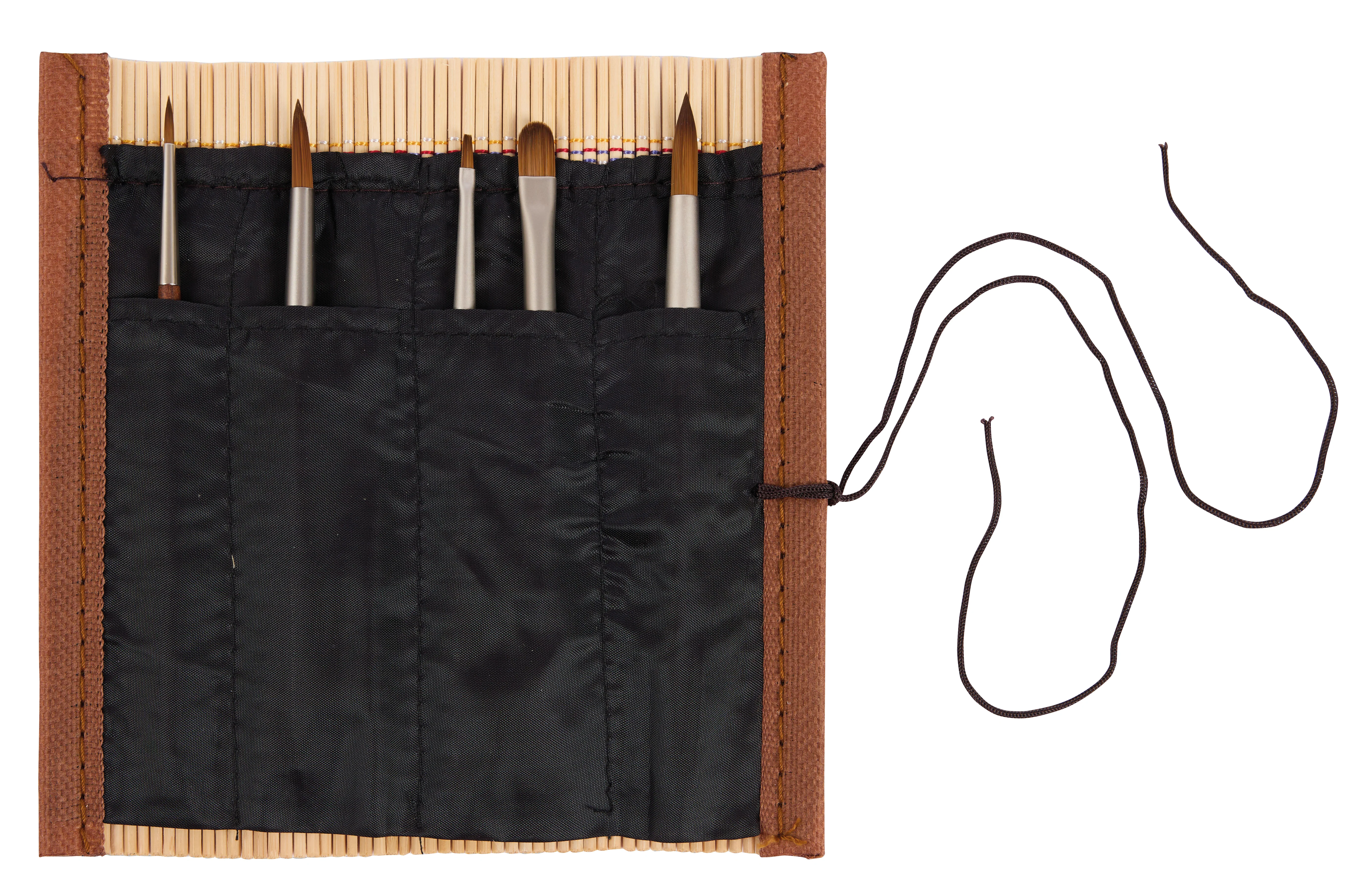 Pincelier bambou avec 5 mini-pinceaux MONET - Sennelier - Image 2